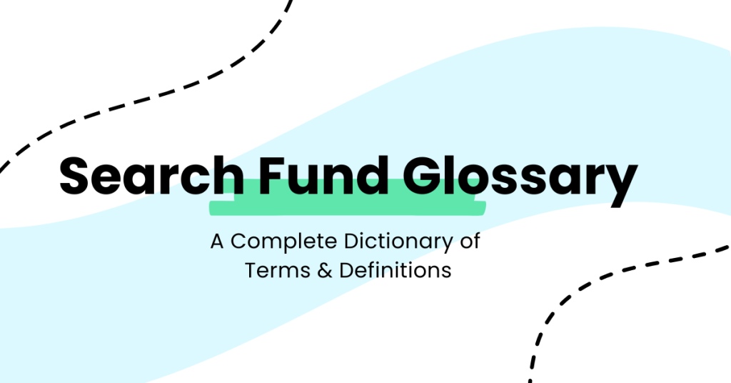 Search Fund Glossary title image