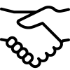 closing a deal handshake icon